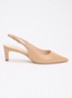 Wide Fit Connection slingback van leer - Beige