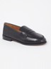 Wide Fit Ginelli loafer van leer - Zwart