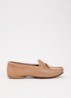 Wide Fit Grip mocassin van leer - Camel