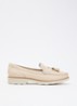 Wide Fit Gwen loafer van leer - Creme