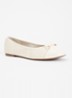 Wide Fit Hallo ballerina met strikdetail - Creme
