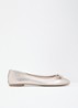 Wide Fit Hallo ballerina met strikdetail - Zilver