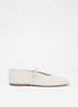 Wide Fit Headliner Mary Jane ballerina van leer - Gebroken wit