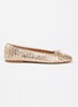 Wide Fit Heat ballerina van leer - Goud