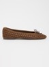 Wide Fit Heat ballerina van leer - 853BROWN-LEATHER_MIX