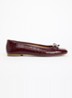 Wide Fit Helenne ballerina met gestrikt detail - Bordeauxrood