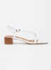 Wide Fit Jordin sandalette van leer - Wit