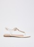 Wide Fit Life sandaal met strass - Wit