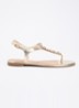 Wide Fit Life sandaal met strass - Goud