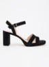 Wide Fit Manifesting sandalette van suède - Zwart