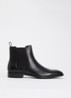 Wide Fit Matchin chelsea boot van leer - Zwart