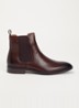Wide Fit Matchin chelsea boot van leer - Donkerbruin
