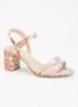 Wide Fit Merisa sandalette van leer - Creme