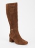 Wide Fit Sanna laars van leer - Bruin
