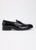 Wide Fit Skylers loafer van leer - Zwart