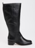 Wide Fit Turner laars van leer - Zwart