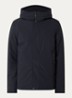 Beurnie gewatteerde parka met steekzakken en logo - Donkerblauw