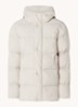 Bror REC. puffer jack met waterafstotende coating en capuchon - Donkerbeige