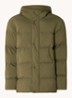 Bror REC. puffer jack met waterafstotende coating en capuchon - Mosgroen