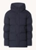 Bror REC. puffer jack met waterafstotende coating en capuchon - Donkerblauw
