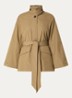 Roya trenchcoat met opstaande kraag en strikceintuur - Camel