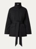 Roya trenchcoat met opstaande kraag en strikceintuur - Zwart