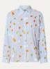 Blouse met pailletten en borduring - Blauw