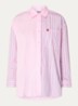 Blouse met streepprint en bostzak - Roze