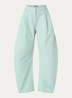 Jude high waist balloon fit broek met steekzakken - Aquablauw