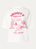 Junki T-shirt met strass en print - Gebroken wit