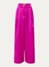 Karmen high waist wide fit palazzo broek met glanzende finish - Fuchsia