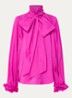 Kelly blouse met sjaalkraag  - Fuchsia