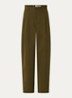 Krisp high waist wide fit broek met details van denim en steekzakken - Groen