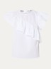 Mouwloze top met volant - Wit