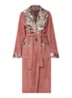 Fleur badjas met contrastvoering en bloemenprint - Roze