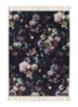 Fleur vloerkleed met bloemenprint 60 x 90 cm - Donkerblauw