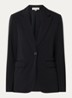 Blazer van travelstof met klepzakken en stretch - Zwart