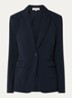 Blazer van travelstof met klepzakken en stretch - Donkerblauw
