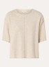 Fijngebreide top in alpaca wolblend - Zand