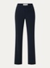 High waist bootcut fit pantalon van travelstof - Donkerblauw