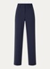 High waist flared fit broek met steekzakken - Donkerblauw