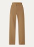 High waist straight fit pantalon met steekzakken - Camel