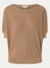 Pullover met lurex en boothals - Roestbruin