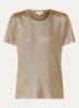 T-shirt met lurex - Lichtbruin