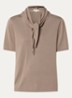 T-shirt met sjaalkraag - Zand