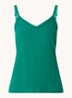 Lora spaghetti top met kant - Groen