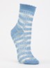 Border Lace sokken in katoenblend - Blauw