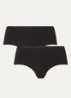 Daily Comfort hipster met logoband in 2-pack - Zwart