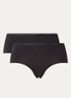 Daily Comfort hipster met logoband in 2-pack - Zwart