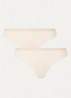 Daily Comfort string met logoband in 2-pack - Donkerbeige